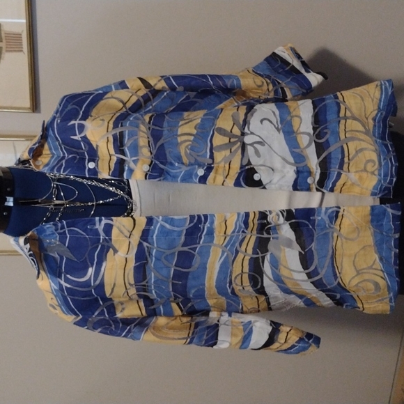 Sheer Lace ALIA Button Down Over Shirt or Light Jacket for Cruisin & Vacation!! - Picture 1 of 6